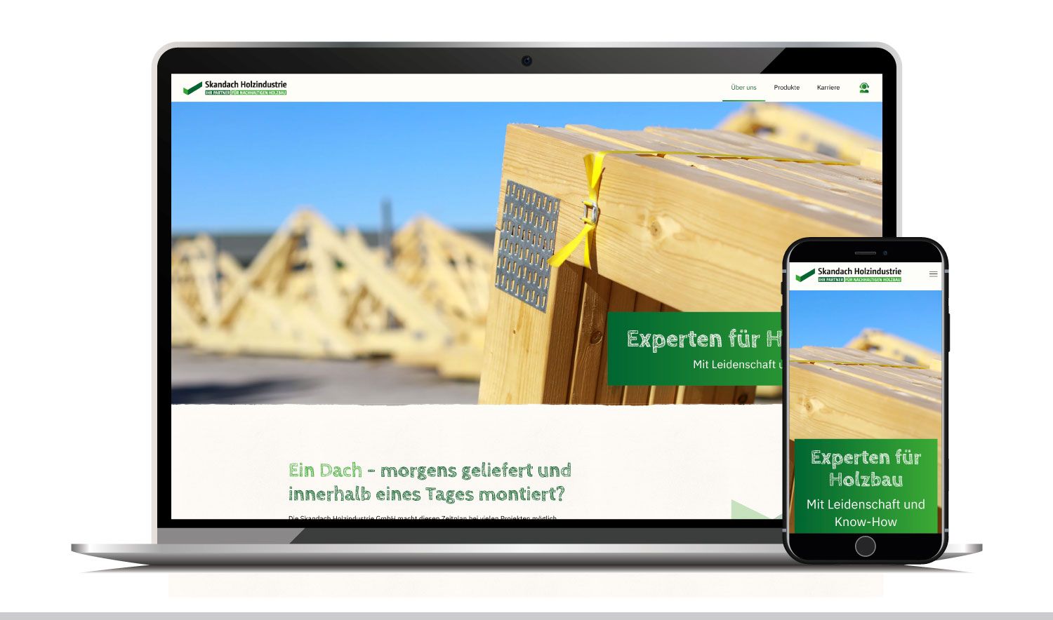 Webdesign für Skandach Holzbau