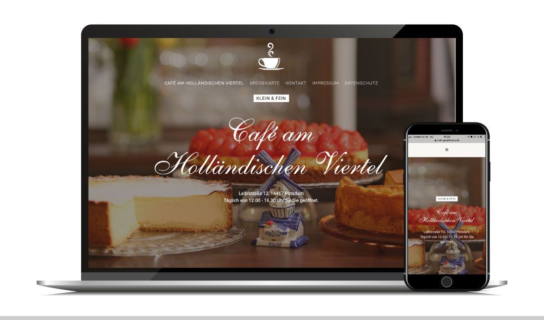 Webdesign für Café in Potsdam
