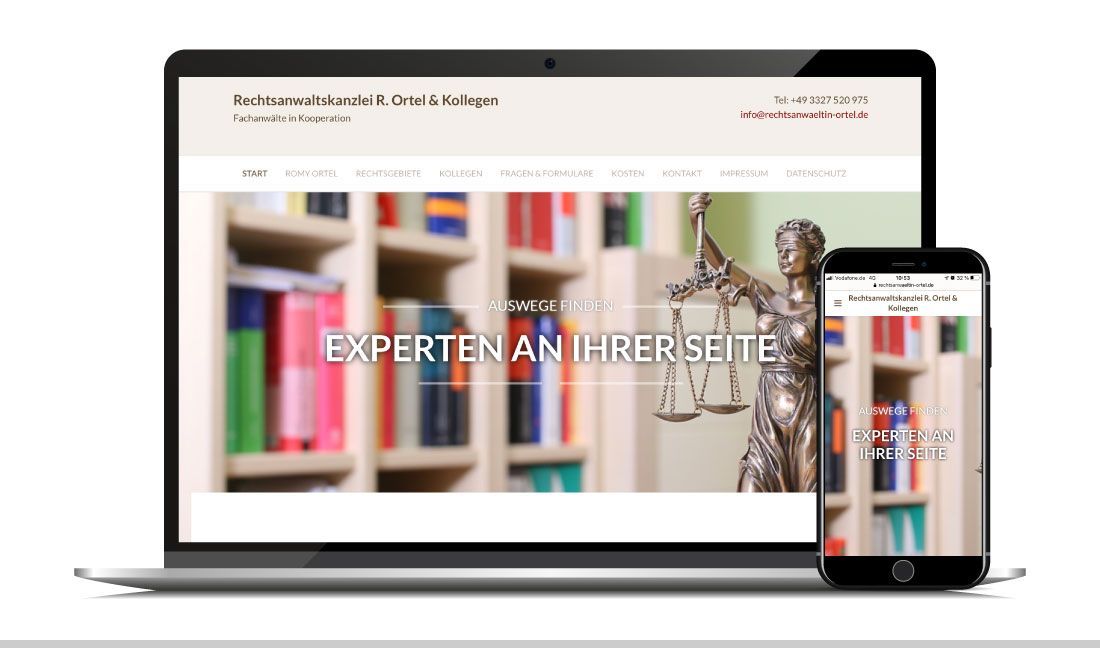Webdesign für Rechtsanwältin 